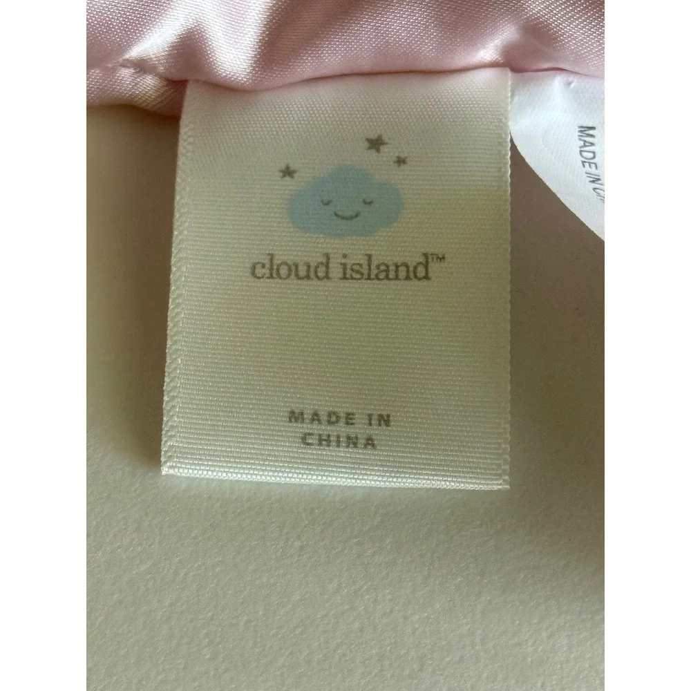 Cloud Island Unicorn Security Blanket Baby White & Pink Satin Trim Lovey Snuggle